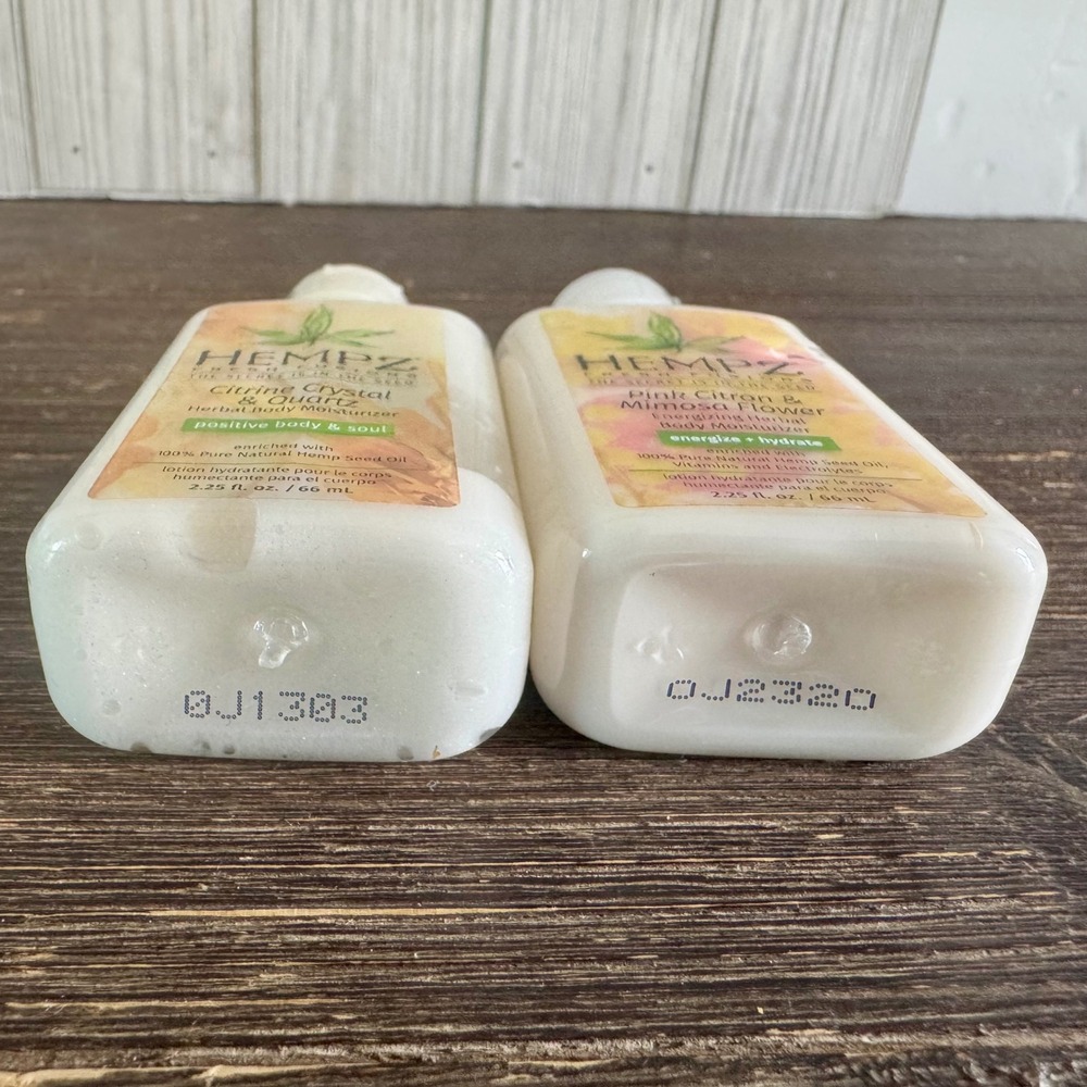 Hempz Fresh Fusions Citrine Crystal & Pink Citron Mimosa Body Lotion 2.25oz Set - Picture 5 of 5